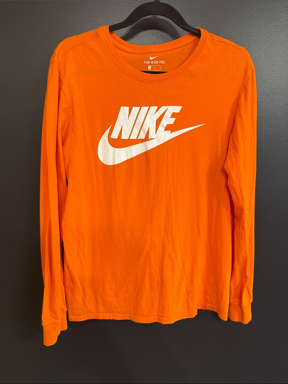 Nike Orange Long Sleeve Logo T-Shirt